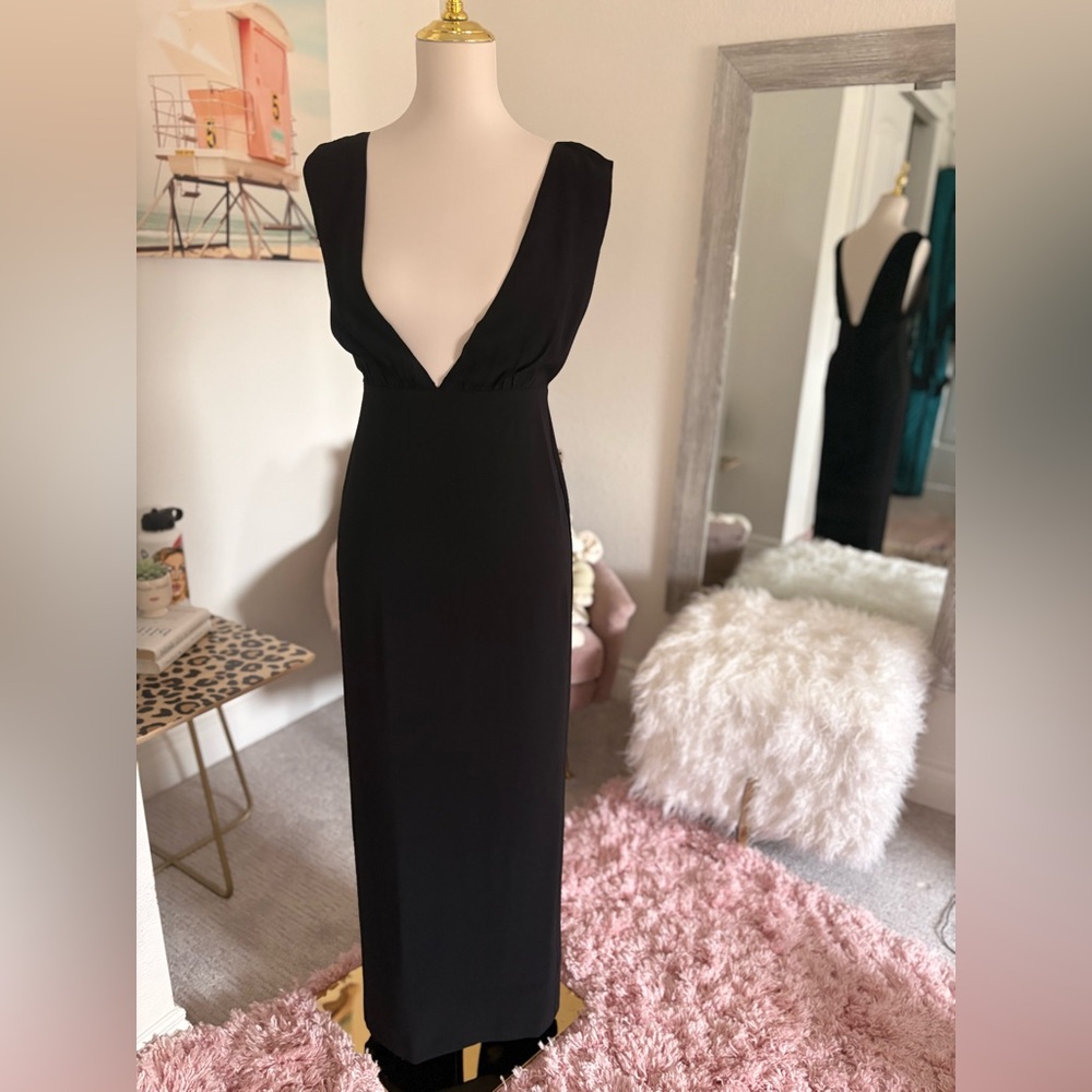 Reformation Velda Dress Black - Size 0P